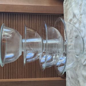 Vintage Pyrex Clear Nesting Bowls Set of 4 (325, 323, 322, 322)
